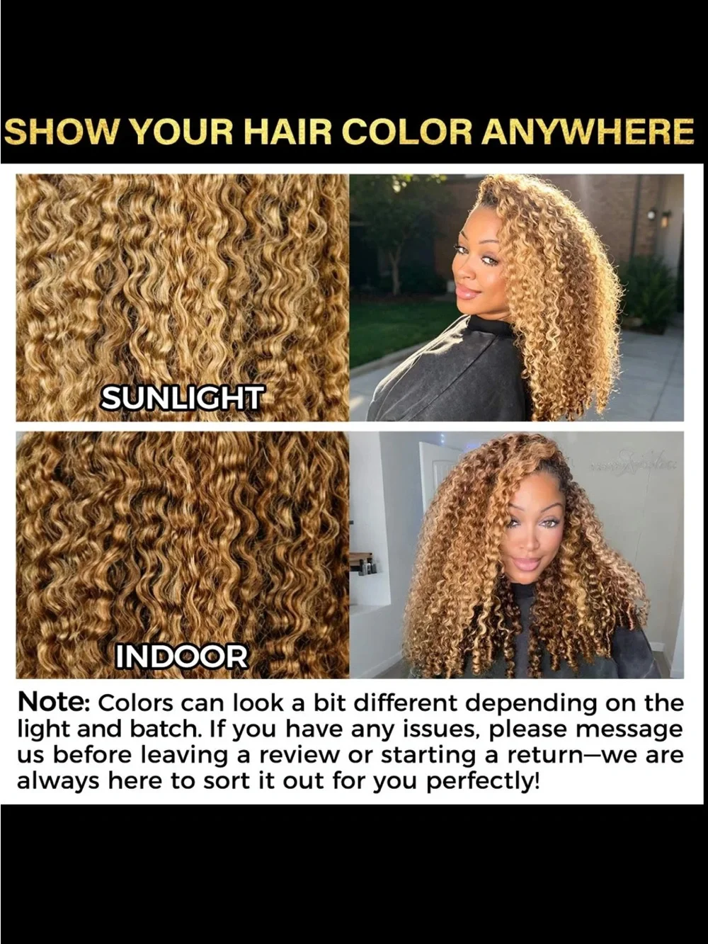 4/27 Highlight Curly Half Wig — Honey Brown Blend